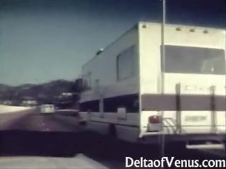 Вінтажний міжрасовий секс кліп 1970s - в вести дорога
