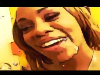 Melrose foxxx dibujos animados mamada corrida en boca redbone negra negrita culo