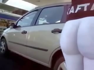 Big ass at gas station clip