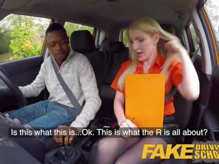 Fake Driving School Long Black pecker Pleases Busty Blonde