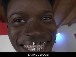 Young Black Amateur Straight lad With Braces