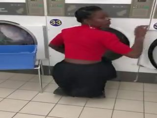 Ebony lady Picked up in Launderette for Anal adult clip