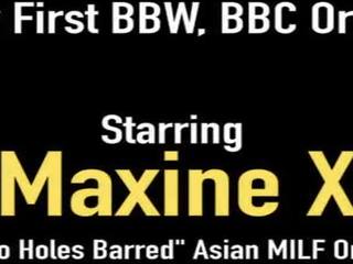 オリエンタル ママ maxine x 難破しました バイ 4 大きい ブラック コック & 1 大きな美しい女性